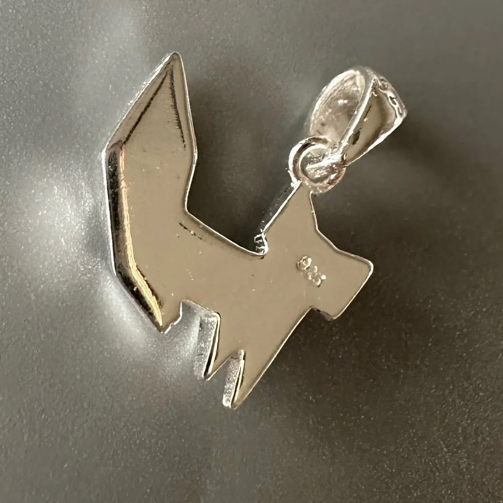 Sterling Silver Dainty Origami Fox Pendant